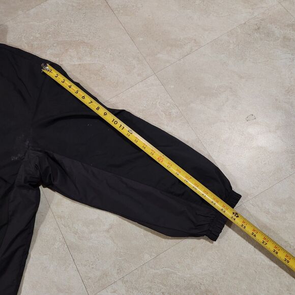 VTG Y2K NIKE Mens L Large Fleece Lined Black Windbreaker Jacket 2000s Silver Tag - Picture 7 of 13